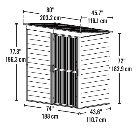 Arrow Shed-in-a-Box 6 x 4 Galvanized Steel Storage Shed 