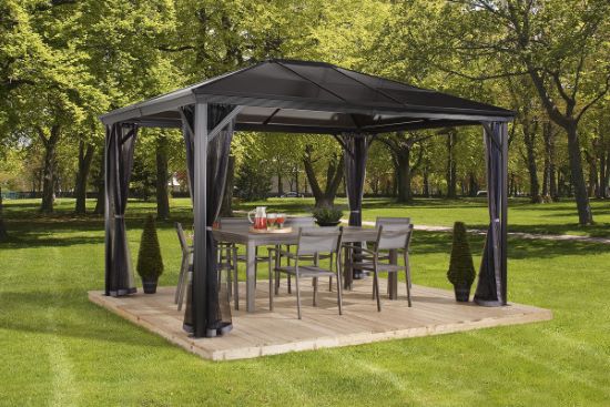 Sojag Verona 10x14 Gazebo Kit - Charcoal (310-9168488) This gazebo is a perfect place for relaxation. 